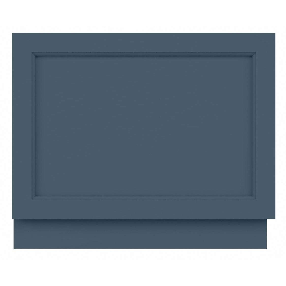 Bayswater MDF Bath End Panel 700mm wide in Stiffkey Blue with recessed design and adjustable plinth