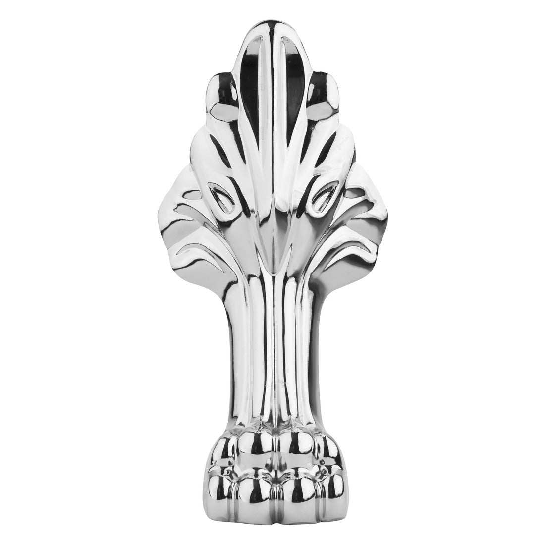 Bayswater Traditional chrome freestanding bath foot with detailed design in polished steel finish