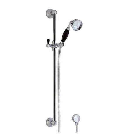 Bayswater Traditional Slider Rail Shower Kit with Handset - Black/Chrome - BAYS204