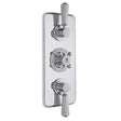 Bayswater Traditional Triple Concealed Shower Valve - White/Chrome - BAYS103