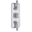 Bayswater Traditional Triple Concealed Shower Valve with Diverter - White/Chrome - BAYS105