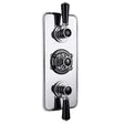 Bayswater Traditional Triple Concealed Shower Valve with Diverter - Black/Chrome - BAYS405