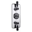 Bayswater Traditional Triple Concealed Shower Valve - Black/Chrome - BAYS403