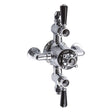 Bayswater Traditional Triple Exposed Shower Valve - Black/Chrome - BAYS412