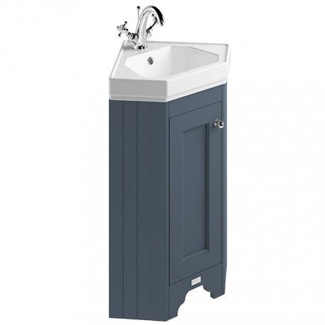 Bayswater Corner Vanity Unit 1 Door - Stiffkey Blue - BAYF176 - TAP 'N' SHOWER