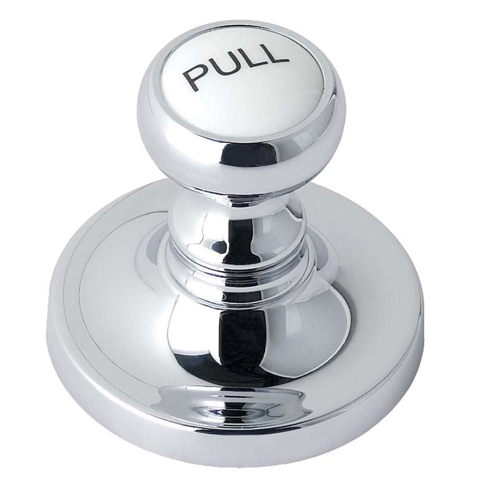 Bayswater traditional white and chrome pull-up basin waste with vintage design and chrome finish