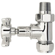 Bayswater Victorian Straight Crosshead Radiator Valve Pair - Chrome - BAYV103 - TAP 'N' SHOWER