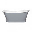 Bayswater Double Ended Boat Bath 0 Tap Holes 1700mm x 750mm - Plummett Grey - BAYB119 - TAP 'N' SHOWER