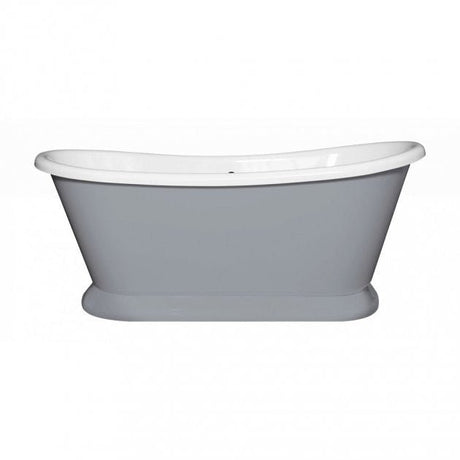 Bayswater Double Ended Boat Bath 0 Tap Holes 1700mm x 750mm - Plummett Grey - BAYB119 - TAP 'N' SHOWER
