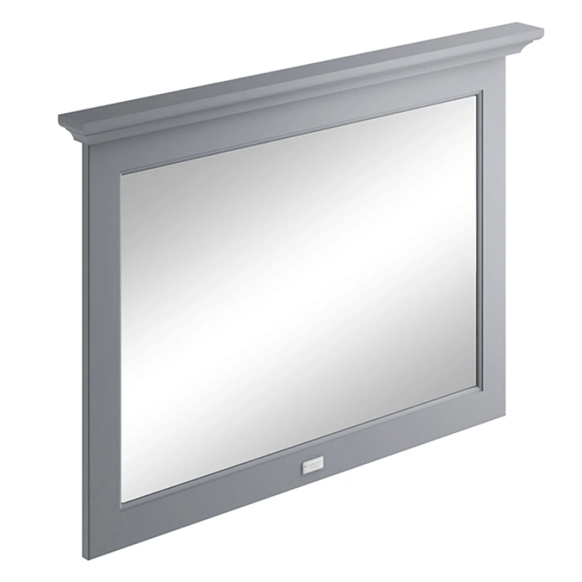 Bayswater Flat Bathroom Mirror 1000mm Wide - Plummett Grey - BAYF184 - TAP 'N' SHOWER