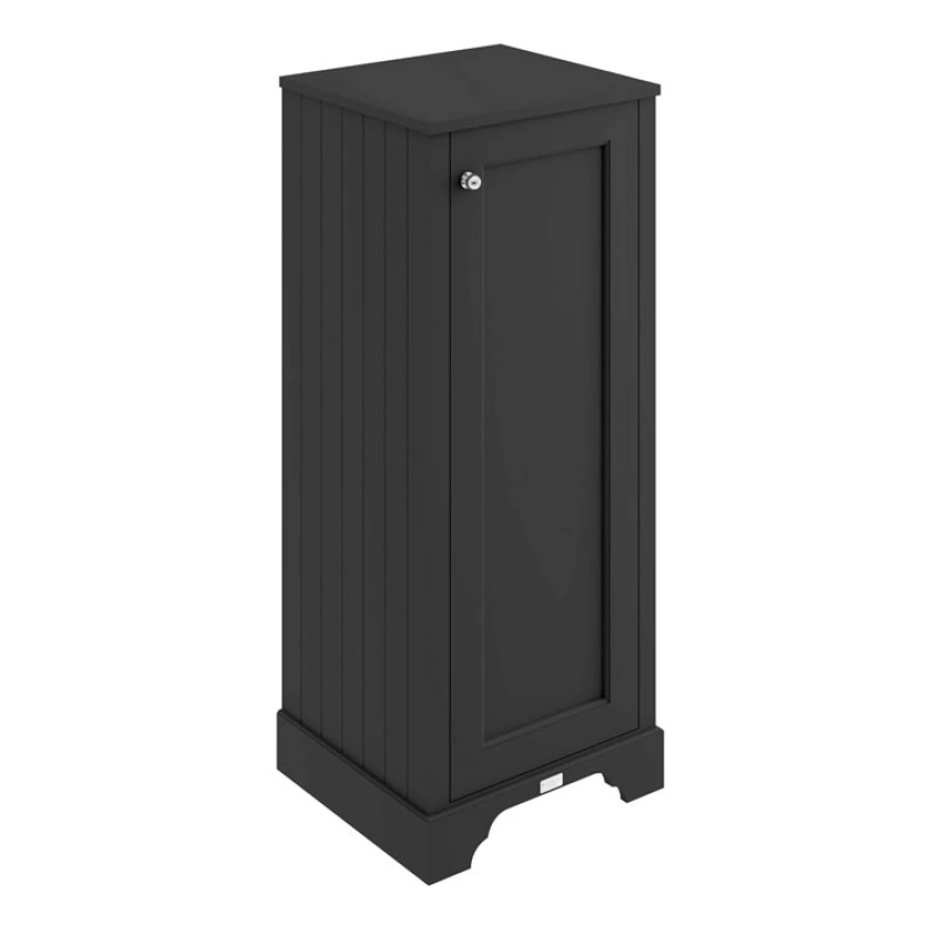 Bayswater Tall Boy Cabinet 465mm x 1180mm - Matt Black - BAYF416 - TAP 'N' SHOWER