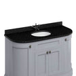 Burlington Minerva Black Granite Curved Worktop with Integrated Basin 134cm - BB13 - TAP 'N' SHOWER