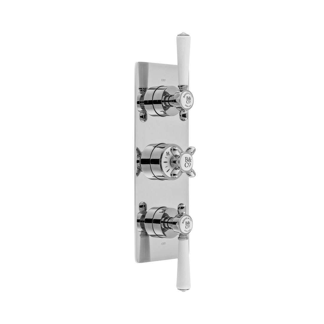 Vado Axbridge 3 Outlet Concealed Thermostatic Shower Valve with 3 Handle - Polished Chrome - BC - AXB - 128/3 - CP - TAP 'N' SHOWER