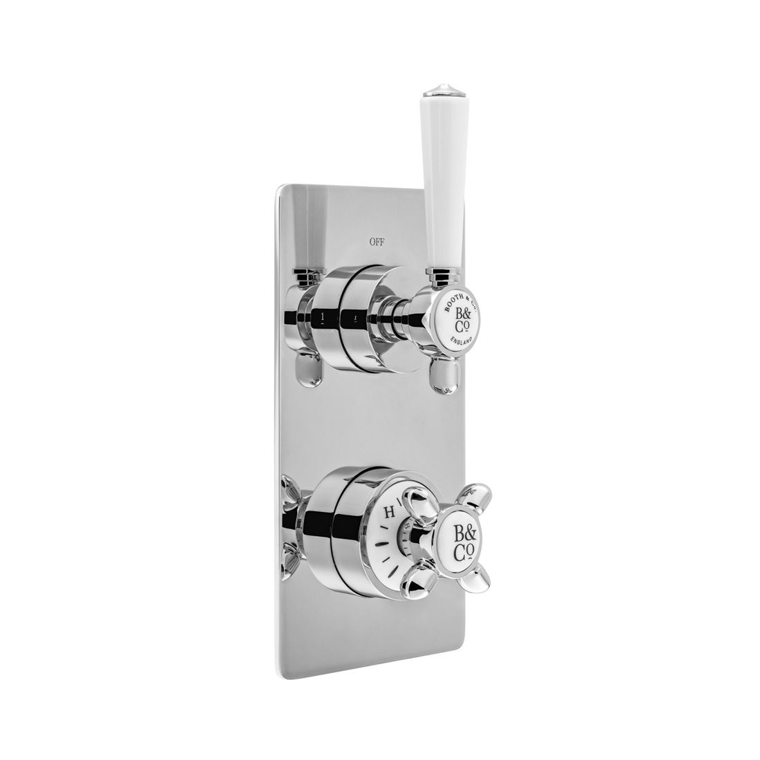 Vado Axbridge 2 Outlet Concealed Thermostatic Shower Valve with 3 Handle - Polished Chrome - BC - AXB - 128/2 - CP - TAP 'N' SHOWER