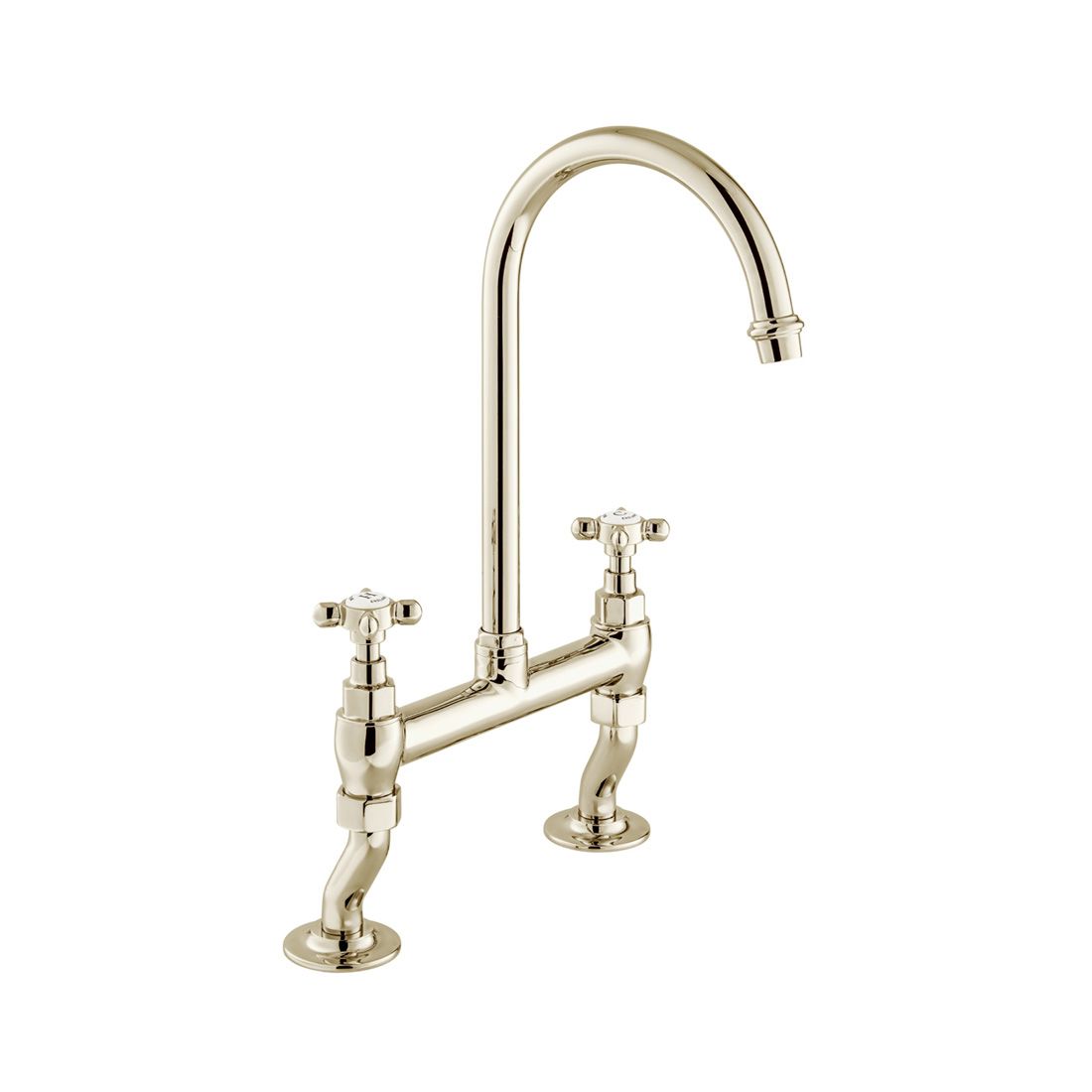 Vado Booth & Co Axbridge Kitchen Mixer - Bright Nickel - BC - AXB - 153 - BN - TAP 'N' SHOWER