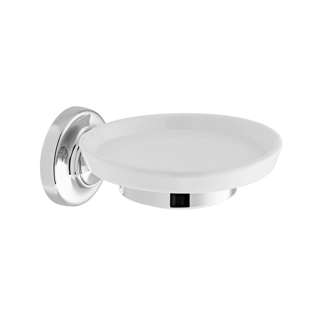 Vado Axbridge Ceramic Soap Dish and Holder - Polished Chrome - BC - AXB - 182 - CP - TAP 'N' SHOWER