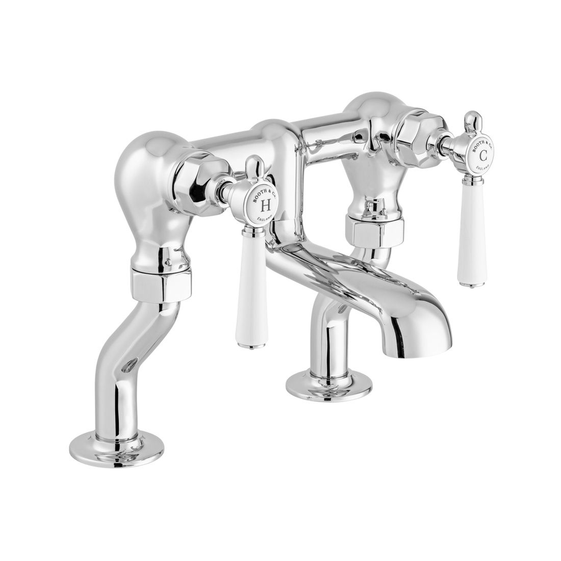 Vado Axbridge Lever Handles Bath Filler Tap - Polished Chrome - BC - AXB - 237 - CP - TAP 'N' SHOWER
