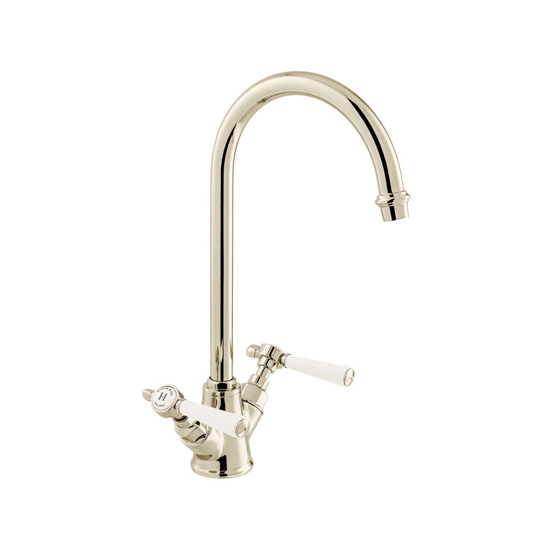 Vado Axbridge Kitchen Tap Mixer with Lever Handles - Bright Nickel - BC - AXB - 250 - BN - TAP 'N' SHOWER
