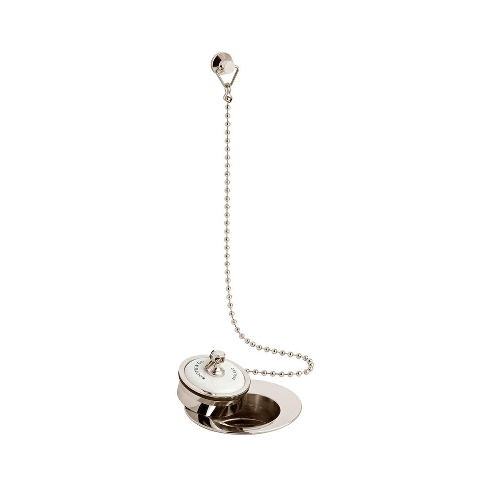 Vado Axbridge Ceramic Plug And Chain Basin Waste - Bright Nickel - BC - AXB - 398 - BN - TAP 'N' SHOWER