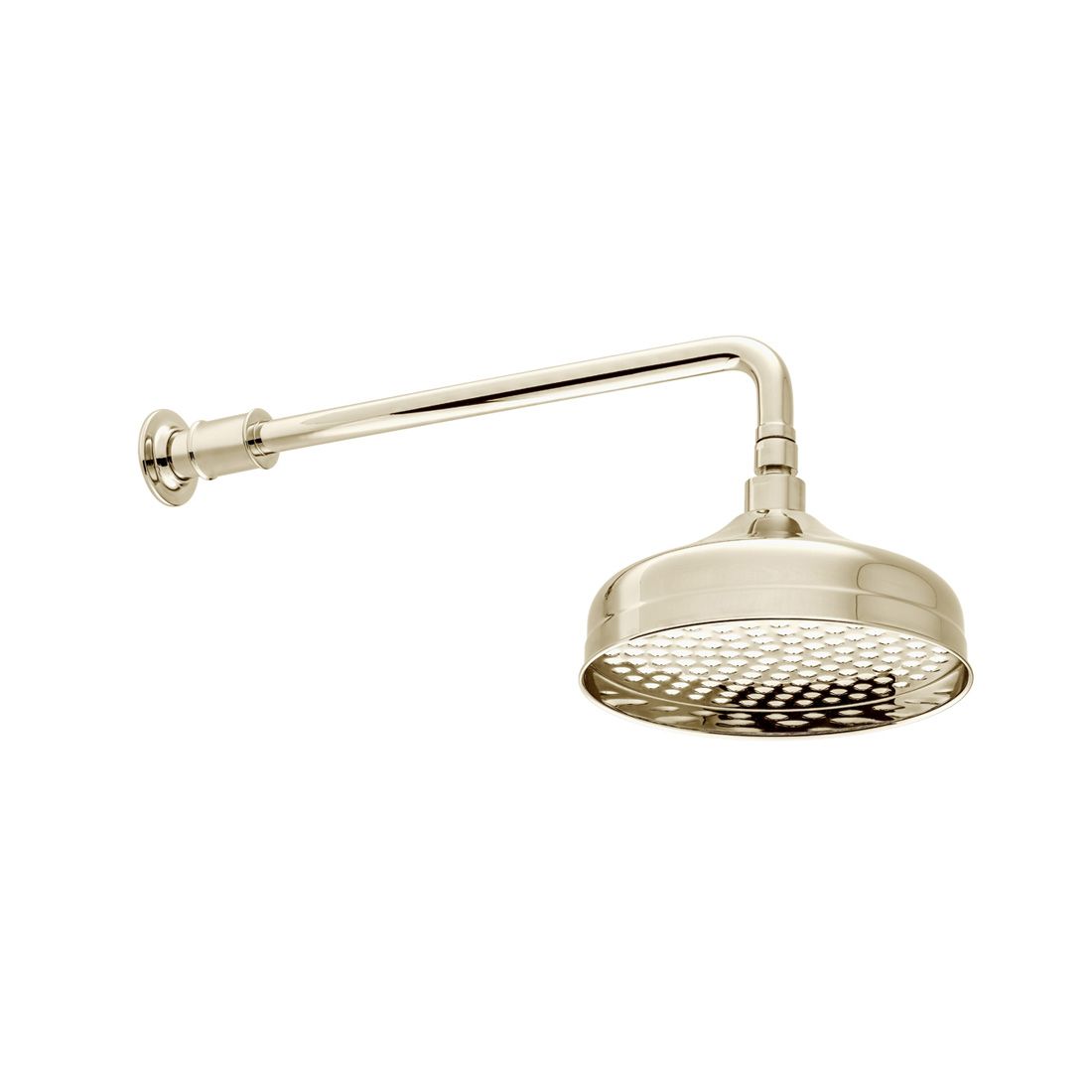 Vado Axbridge Shower Head And Arm 200mm - Bright Nickel - BC - AXB - HEAD/SA - BN - TAP 'N' SHOWER