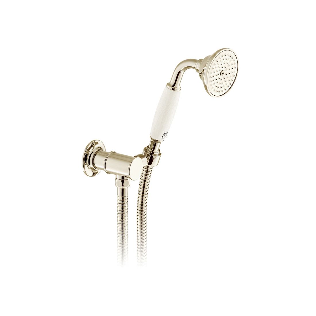Vado Axbridge Single Function Mini Shower Kit with Outlet And Bracket - Bright Nickel - BC - AXB - SFMKWO - BN - TAP 'N' SHOWER