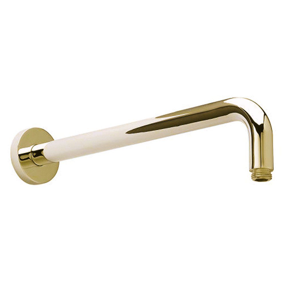 Launde Abbey Victrion Straight Wall Mounted Shower Arm - Brushed Gold - TAP 'N' SHOWER