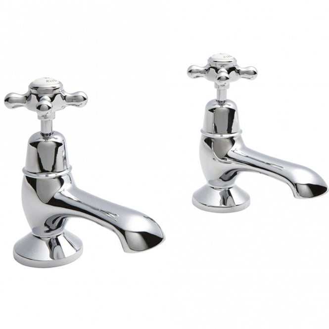 Hudson Reed Topaz Traditional Dome Pair Bath Taps - Chrome - BC302DX