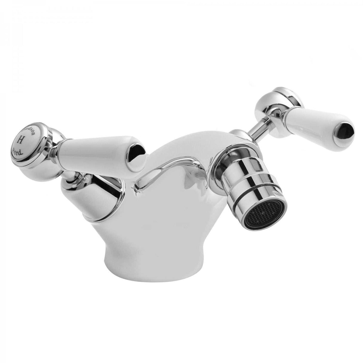 Hudson Reed Topaz Dome Collar Lever Handle Bidet Mixer Tap with Waste