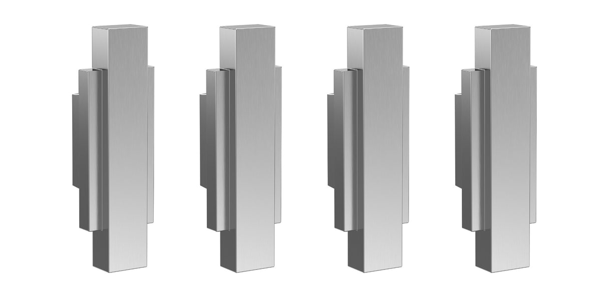 Launde Abbey Victrion Furniture Handles Set of 4 - Brushed Chrome - TAP 'N' SHOWER