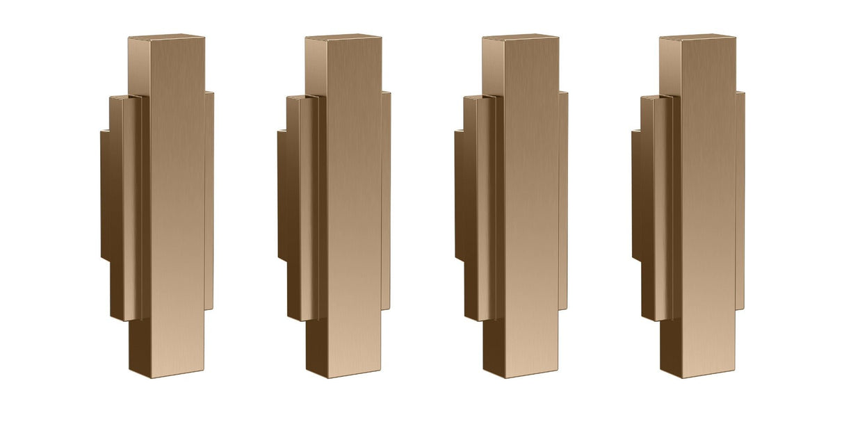 Launde Abbey Victrion Furniture Handles Set of 4 - Brushed Copper - TAP 'N' SHOWER