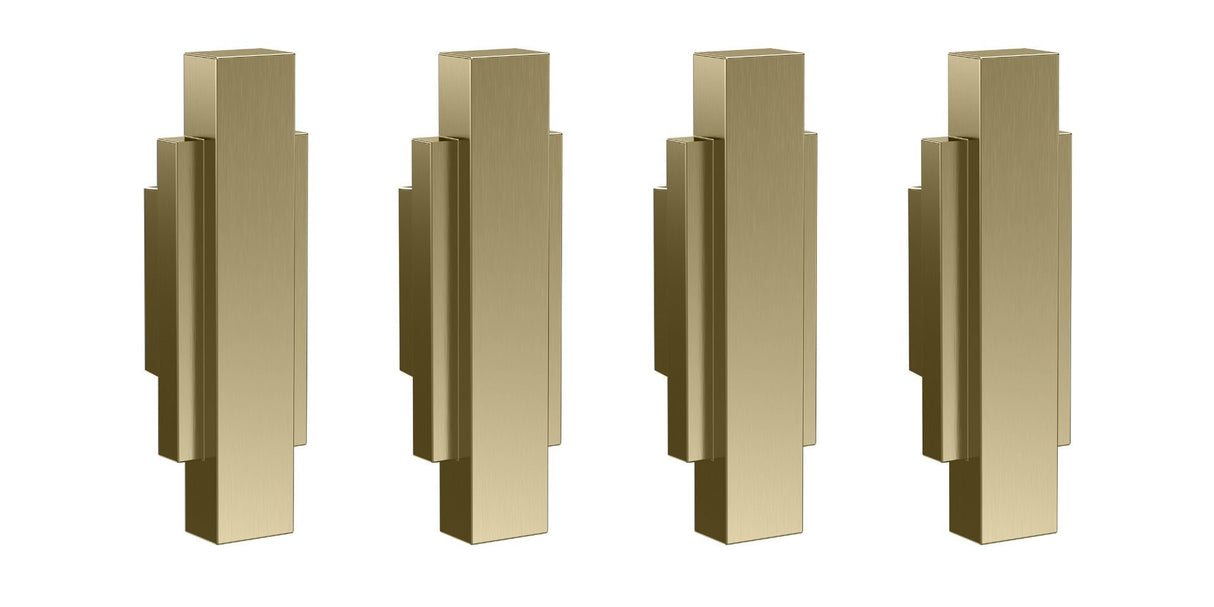 Launde Abbey Victrion Furniture Handles Set of 4 - Brushed Gold - TAP 'N' SHOWER