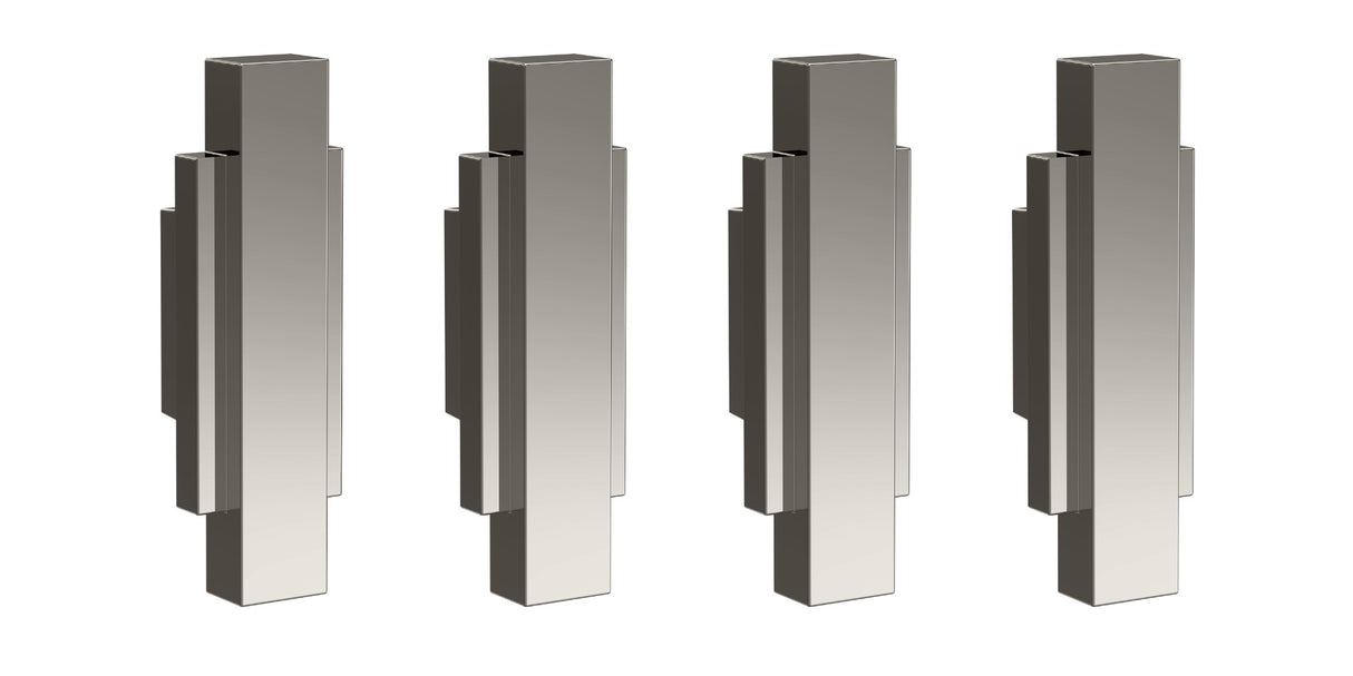 Launde Abbey Victrion Furniture Handles Set of 4 - Nickel - TAP 'N' SHOWER