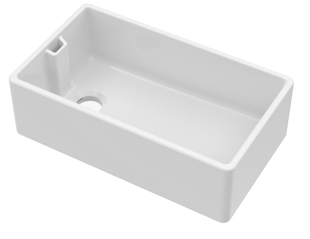 Launde Abbey Fireclay Belfast Sink 795 x 460 x 245mm - White - TAP 'N' SHOWER