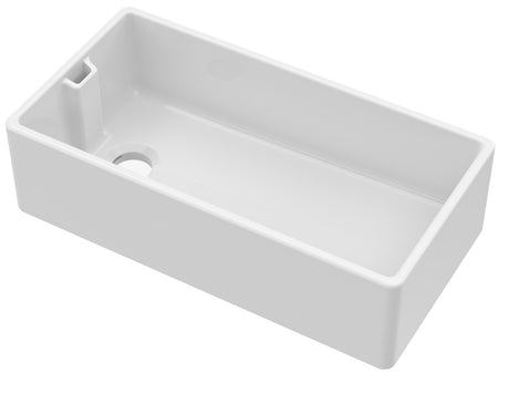 Launde Abbey Fireclay Belfast Sink 895 x 460 x 245mm - White - TAP 'N' SHOWER