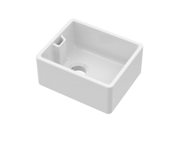 Launde Abbey Fireclay Belfast Sink 460 x 380 x 205mm - White - TAP 'N' SHOWER
