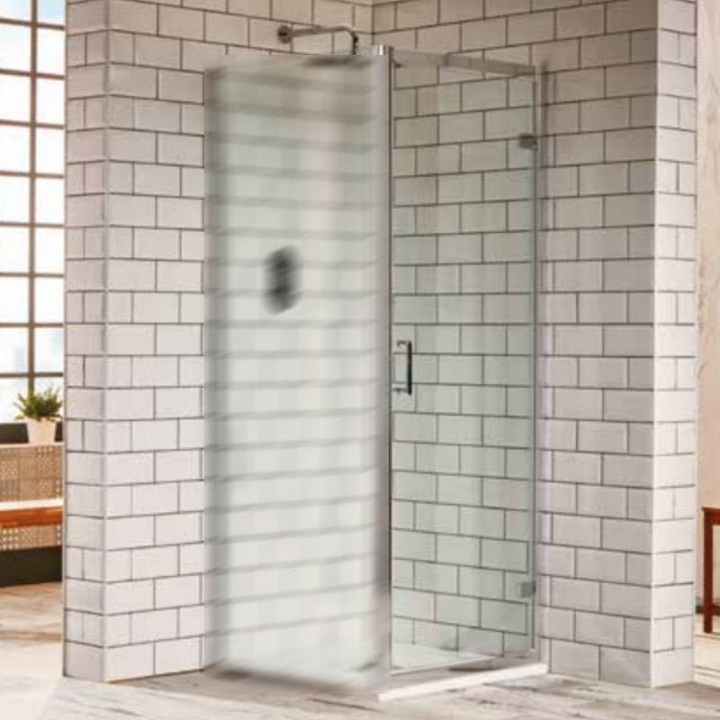 Frontline Aquaglass Purity Hinged Pivot Door 800mm - Clear - BE211701 - 80 - TAP 'N' SHOWER