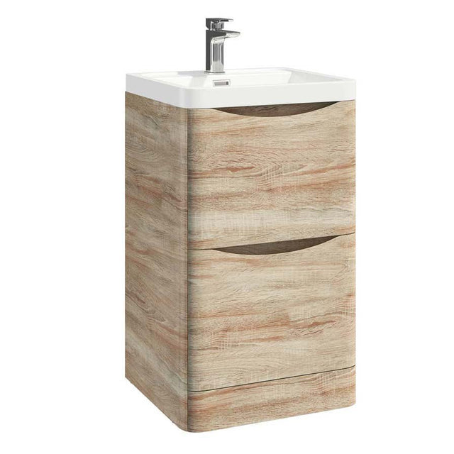 Scudo Bella 500mm Floorstanding Vanity Unit ONLY - Sonoma Oak - BELLA - 500FLOORCAB - DRIFTWOOD - TAP 'N' SHOWER