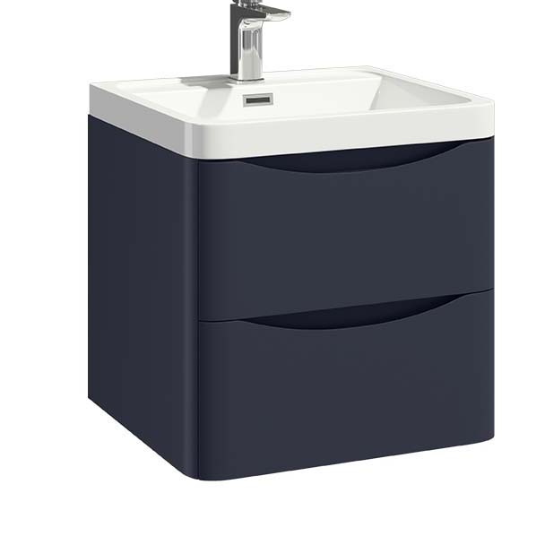 Scudo Bella 500mm Wall Mounted Vanity Unit ONLY - Indigo Blue - BELLA - 500WALLCAB - INDIGO - TAP 'N' SHOWER