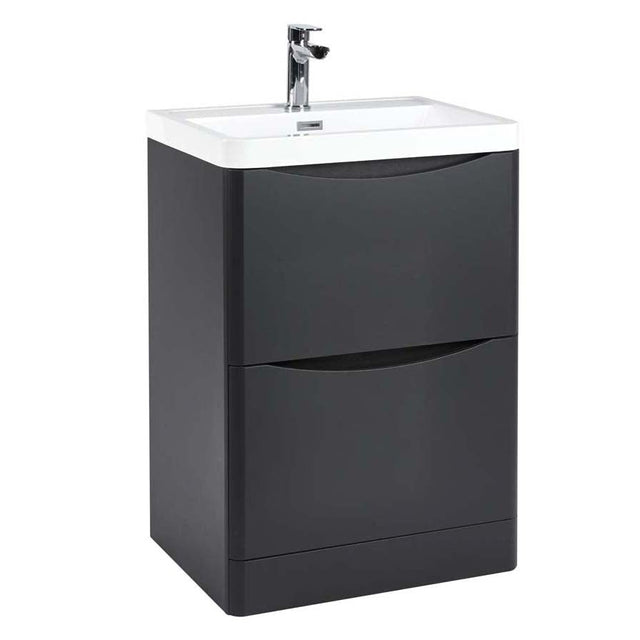 Scudo Bella 600mm Floorstanding Unit Only - Matt Grey - BELLA - 600FLOORCAB - MATTGREY - TAP 'N' SHOWER