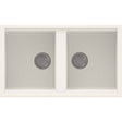 Reginox BEST 450 Elleci Granite 2 Bowl Kitchen Sink - Granitek White - BEST 450 W - TAP 'N' SHOWER