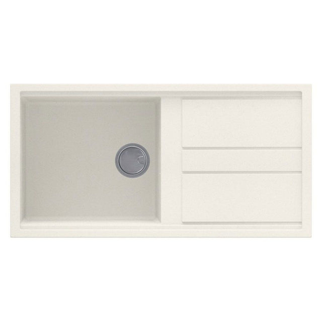 Reginox BEST 480 Elleci Reversible Granite 1 Bowl Kitchen Sink - Granitek Cream - BEST 480 C - TAP 'N' SHOWER