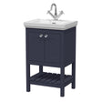 Launde Abbey Floor Standing Vanity with Basin 1TH 500mm - Indigo Blue - TAP 'N' SHOWER