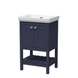 Launde Abbey Floor Standing Vanity with Basin 0TH 500mm - Indigo Blue - TAP 'N' SHOWER