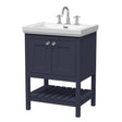 Launde Abbey Floor Standing Vanity with Basin 3TH 600mm - Indigo Blue - TAP 'N' SHOWER
