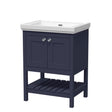 Launde Abbey Floor Standing Vanity with Basin 0TH 600mm - Indigo Blue - TAP 'N' SHOWER