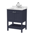 Launde Abbey Floor Standing Vanity with Marble Top 1TH 600mm - Indigo Blue - TAP 'N' SHOWER