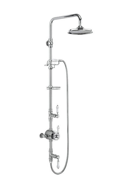 Burlington Stour Exposed Chrome Dual Outlet Valve with Dual Controls - BF3S - TAP 'N' SHOWER