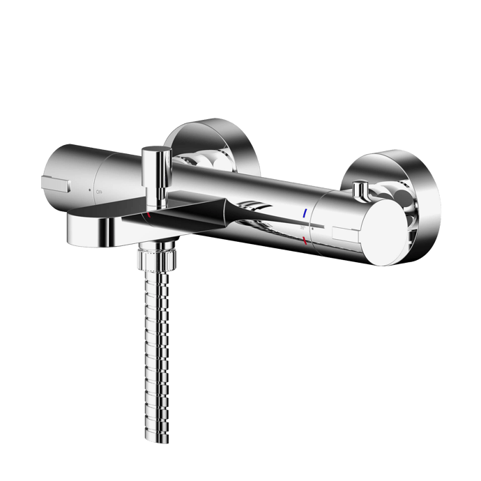 Nuie Binsey Thermostatic Wall Mounted Bath Shower Mixer Tap - Chrome - BIN005 - TAP 'N' SHOWER