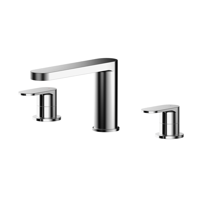 Nuie Binsey Deck Mounted 3 - Hole Bath Filler Tap - Chrome - BIN333 - TAP 'N' SHOWER