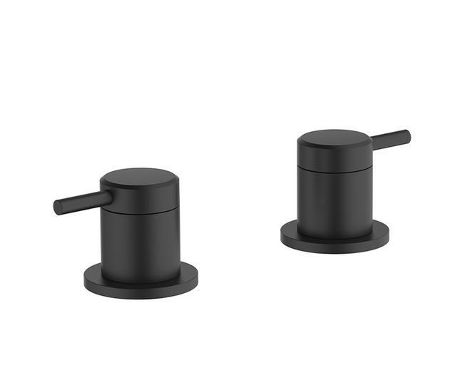 Britton Hoxton Panel Valves - Matt Black - HOX.025MB - TAP 'N' SHOWER